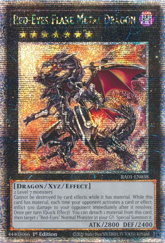 Red-Eyes Flare Metal Dragon [RA01-EN038] Quarter Century Secret Rare | Rock City Comics