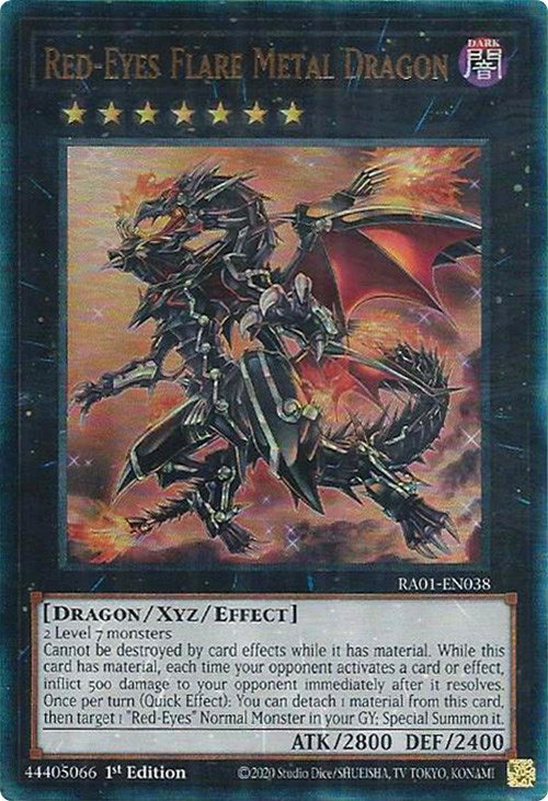 Red-Eyes Flare Metal Dragon [RA01-EN038] Prismatic Ultimate Rare | Rock City Comics