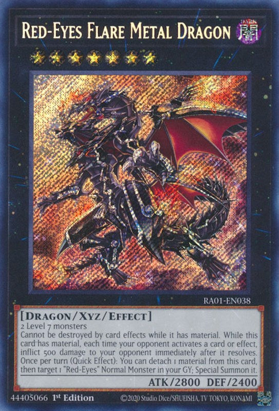 Red-Eyes Flare Metal Dragon [RA01-EN038] Secret Rare | Rock City Comics