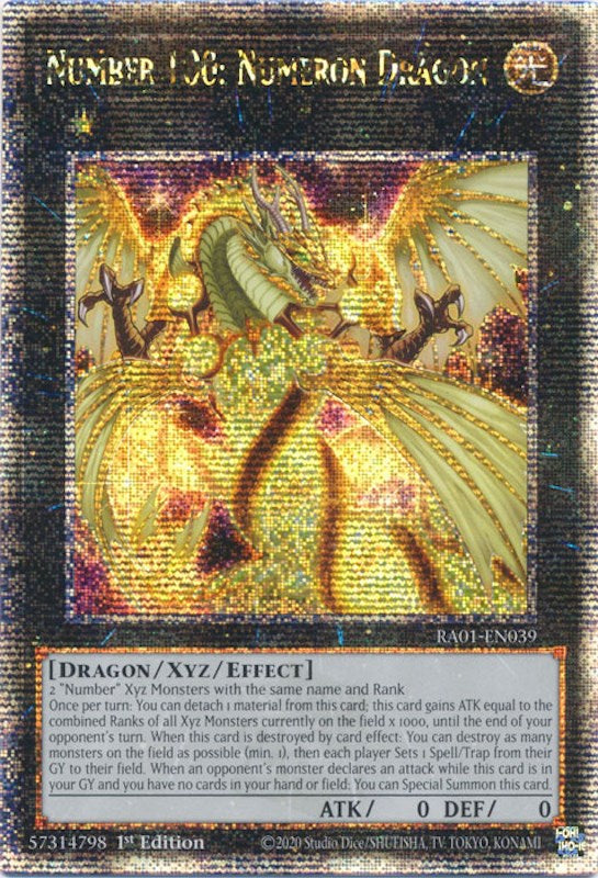 Number 100: Numeron Dragon [RA01-EN039] Quarter Century Secret Rare | Rock City Comics