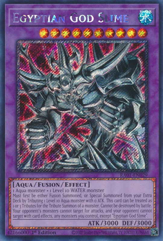 Egyptian God Slime [RA01-EN029] Platinum Secret Rare | Rock City Comics