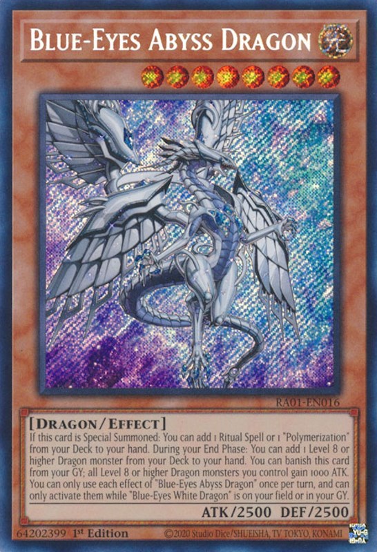 Blue-Eyes Abyss Dragon [RA01-EN016] Secret Rare | Rock City Comics