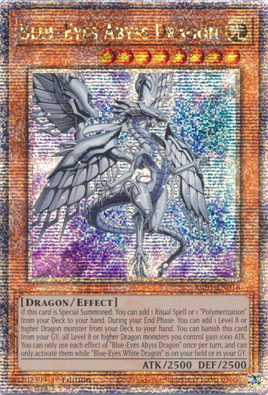 Blue-Eyes Abyss Dragon [RA01-EN016] Quarter Century Secret Rare | Rock City Comics