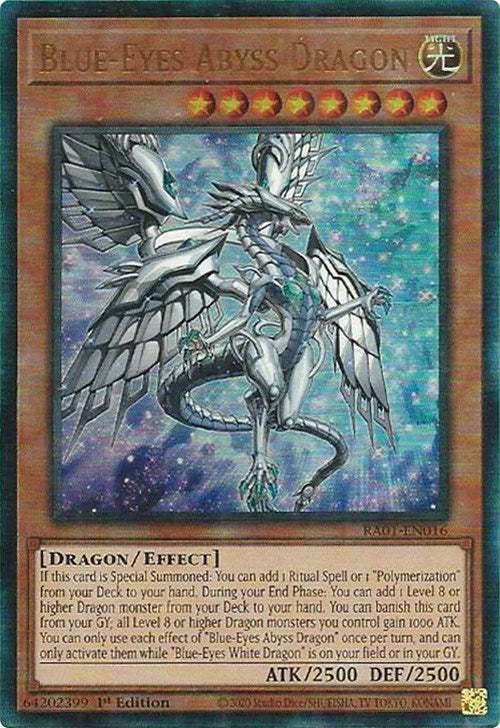 Blue-Eyes Abyss Dragon [RA01-EN016] Prismatic Ultimate Rare | Rock City Comics