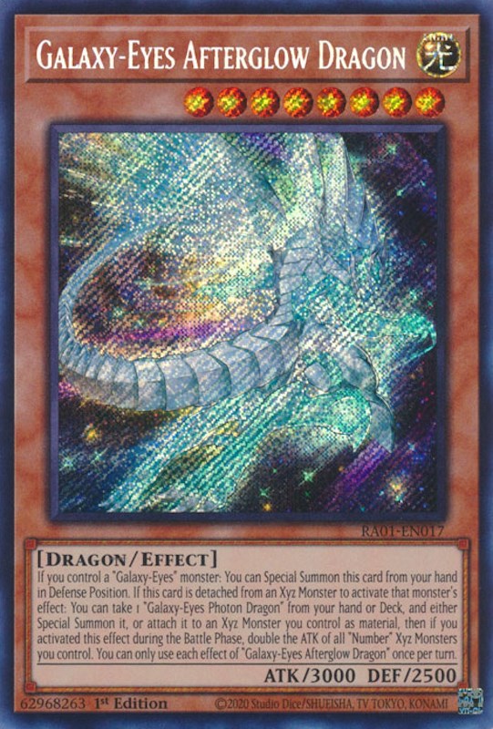 Galaxy-Eyes Afterglow Dragon [RA01-EN017] Secret Rare | Rock City Comics