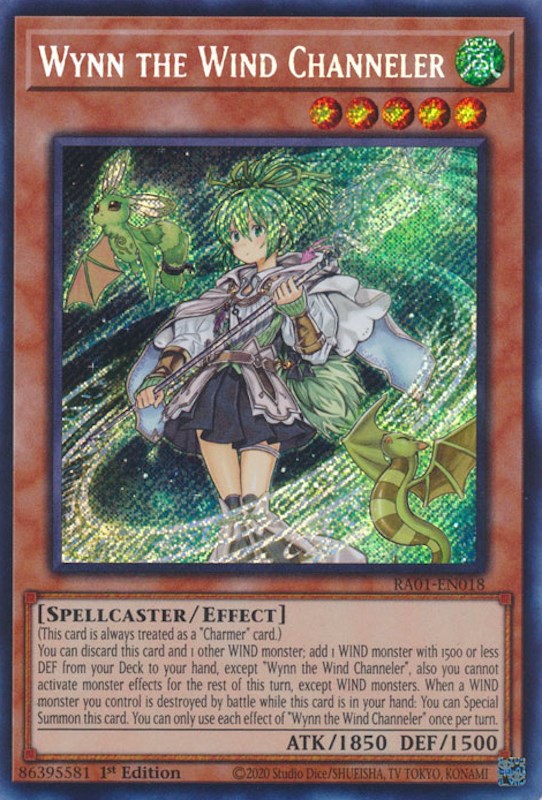 Wynn the Wind Channeler [RA01-EN018] Secret Rare | Rock City Comics