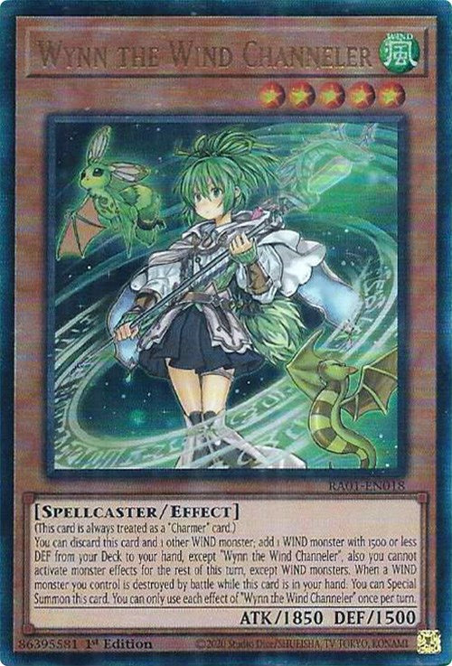 Wynn the Wind Channeler [RA01-EN018] Prismatic Ultimate Rare | Rock City Comics