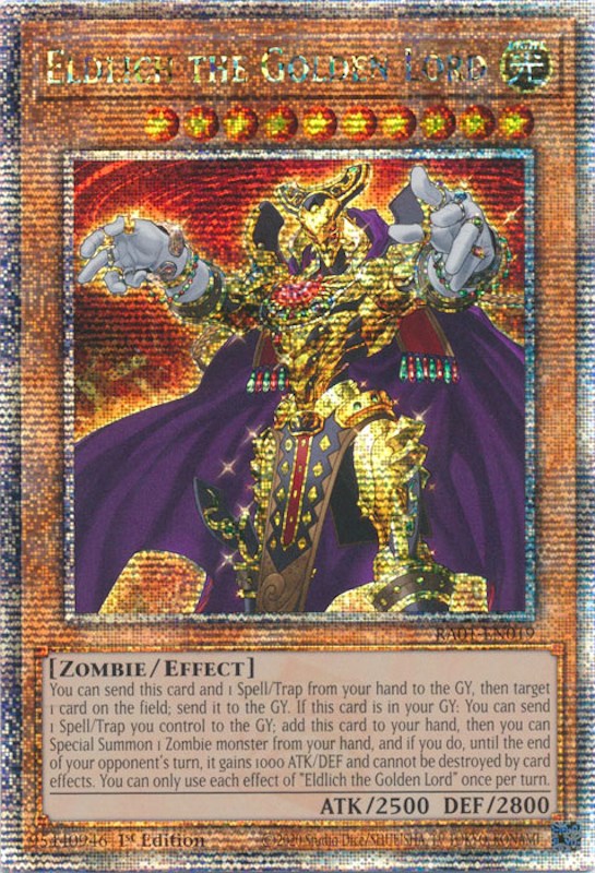 Eldlich the Golden Lord [RA01-EN019] Quarter Century Secret Rare | Rock City Comics