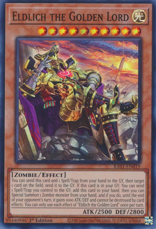 Eldlich the Golden Lord (Alternate Art) [RA01-EN019] Super Rare | Rock City Comics