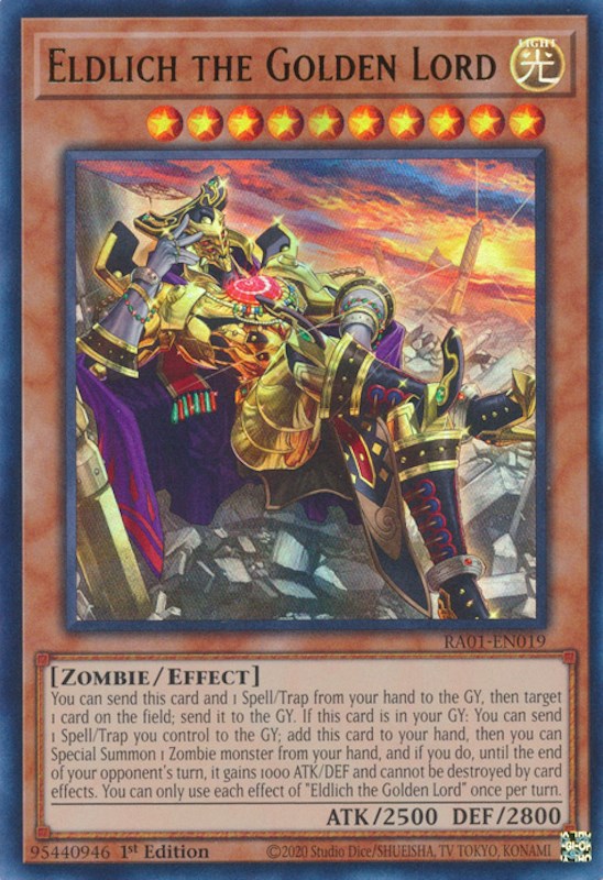 Eldlich the Golden Lord (Alternate Art) [RA01-EN019] Ultra Rare | Rock City Comics