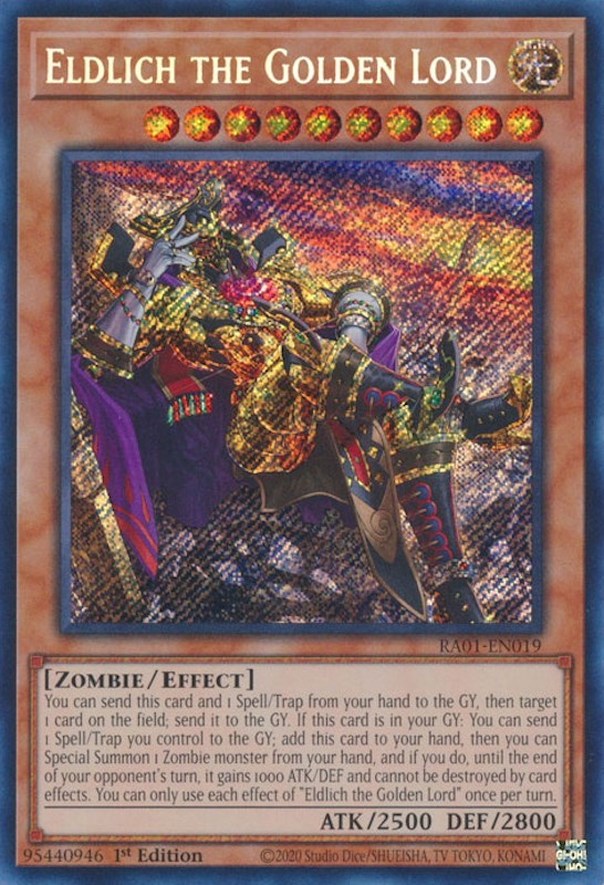 Eldlich the Golden Lord (Alternate Art) [RA01-EN019] Secret Rare | Rock City Comics