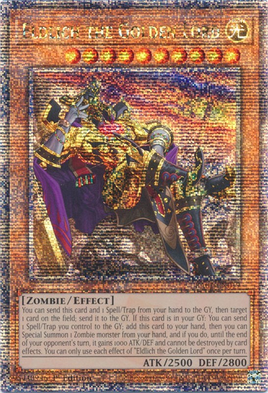 Eldlich the Golden Lord (Alternate Art) [RA01-EN019] Quarter Century Secret Rare | Rock City Comics