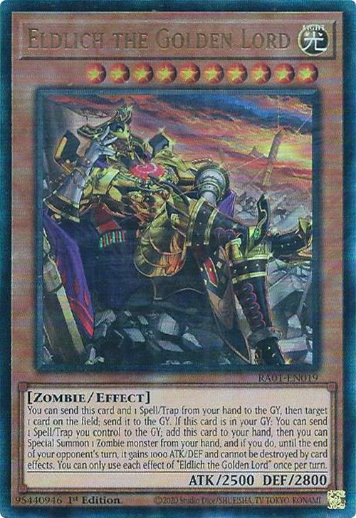 Eldlich the Golden Lord (Alternate Art) [RA01-EN019] Prismatic Ultimate Rare | Rock City Comics