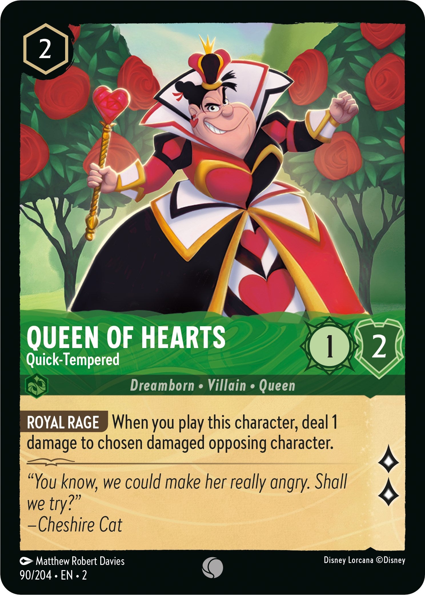 Queen of Hearts - Quick-Tempered (90/204) [Rise of the Floodborn] | Rock City Comics