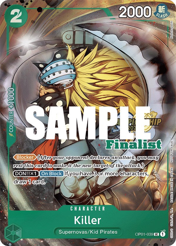 Killer (CS 2023 Top Players Pack) [Finalist] [One Piece Promotion Cards] | Rock City Comics