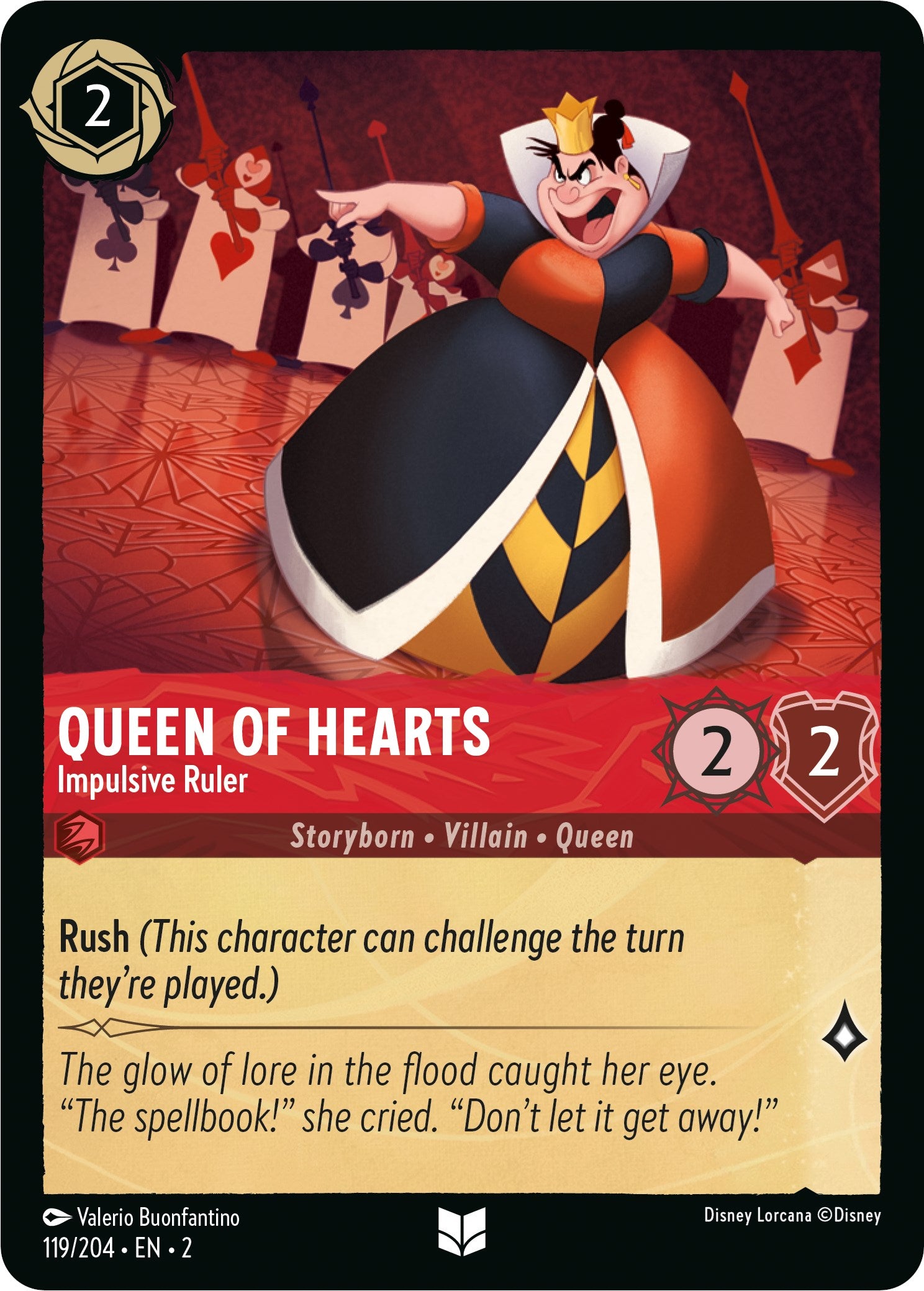 Queen of Hearts - Impulsive Ruler (119/204) [Rise of the Floodborn] | Rock City Comics
