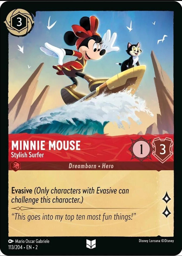 Minnie Mouse - Stylish Surfer (113/204) [Rise of the Floodborn] | Rock City Comics