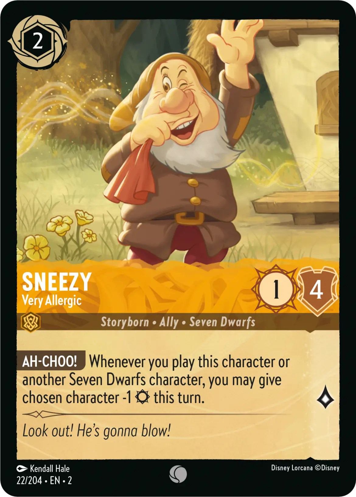Sneezy - Very Allergic (22/204) [Rise of the Floodborn] | Rock City Comics