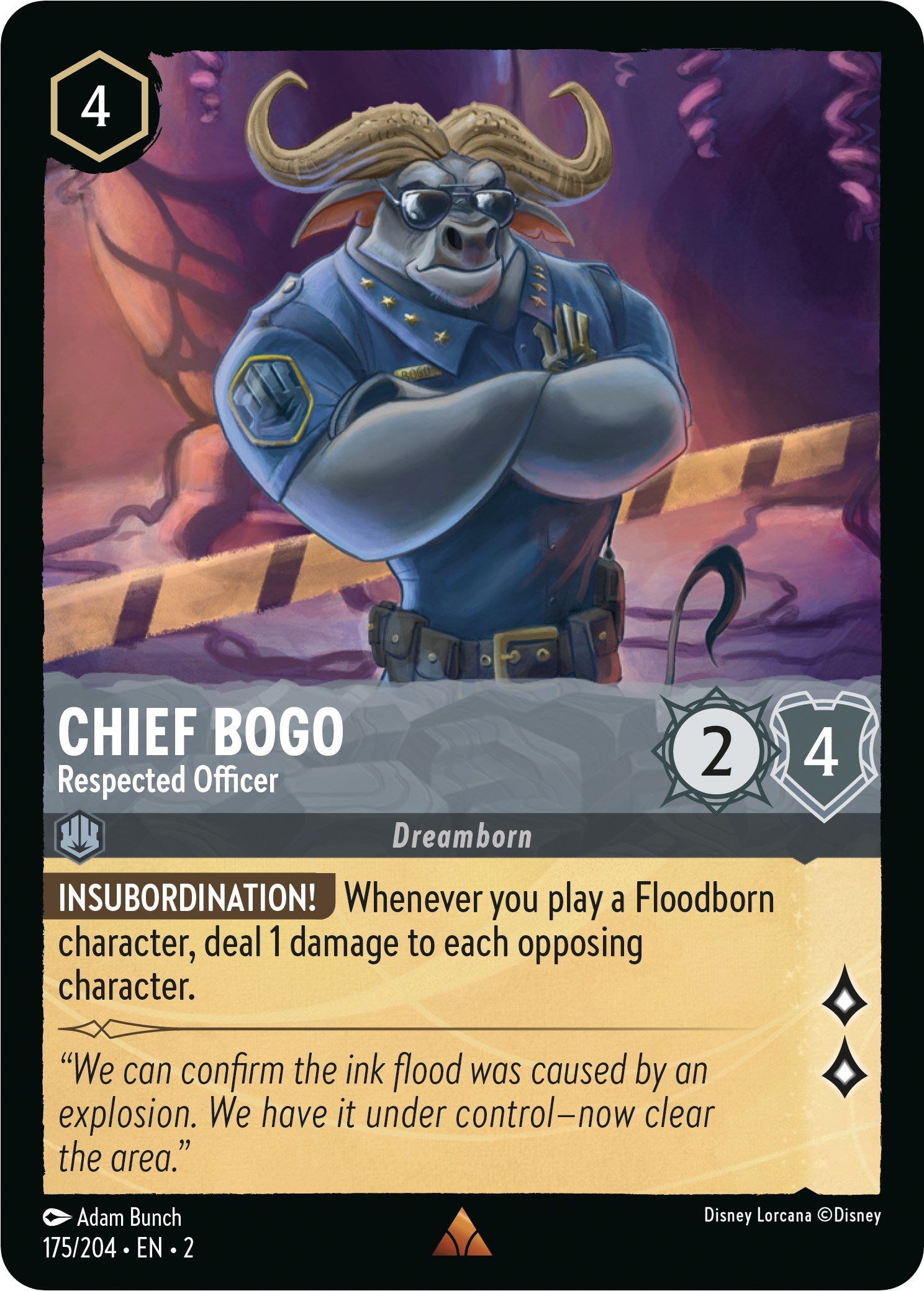 Chief Bogo - Respected Officer (175/204) [Rise of the Floodborn] | Rock City Comics