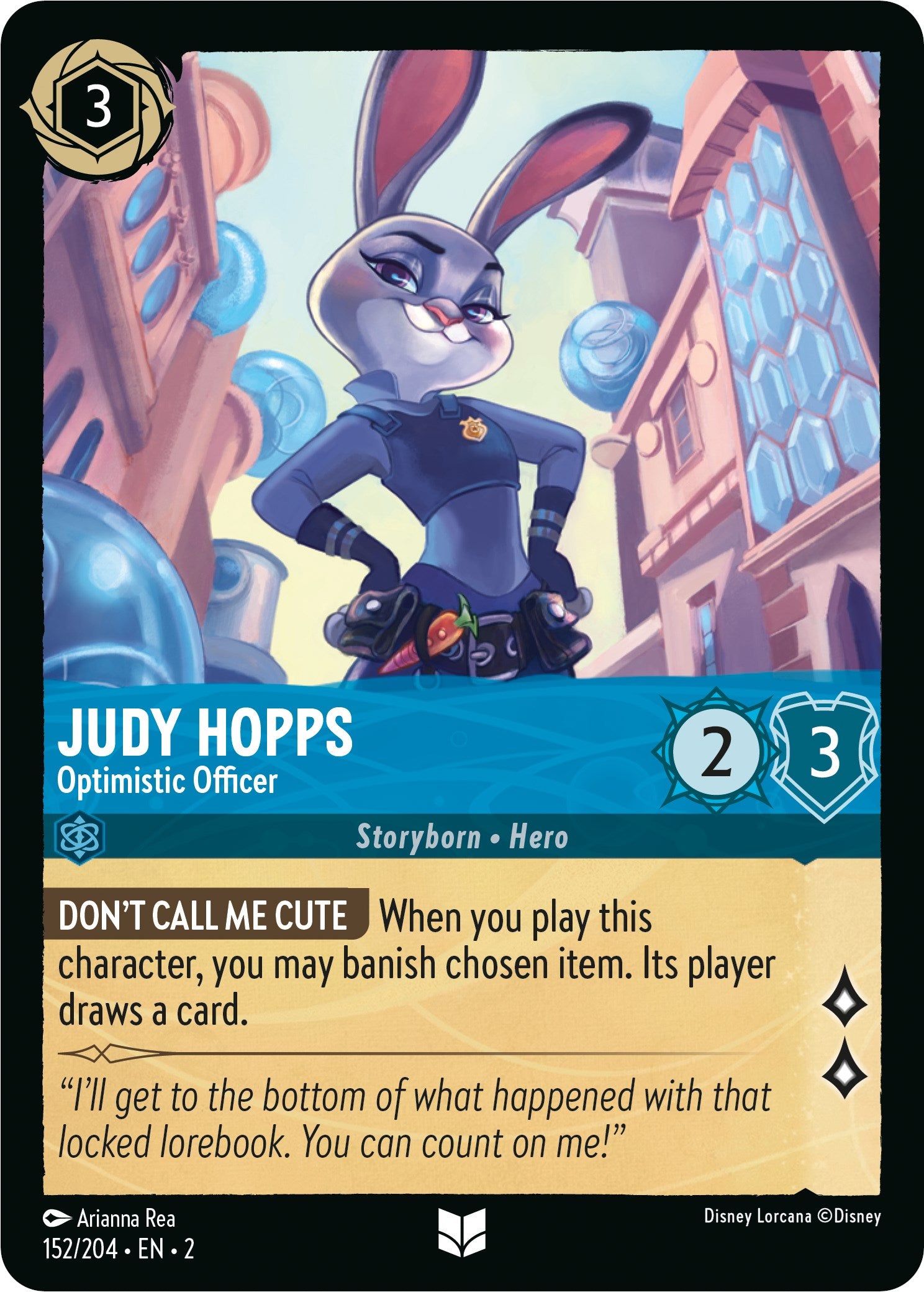 Judy Hopps - Optimistic Officer (152/204) [Rise of the Floodborn] | Rock City Comics