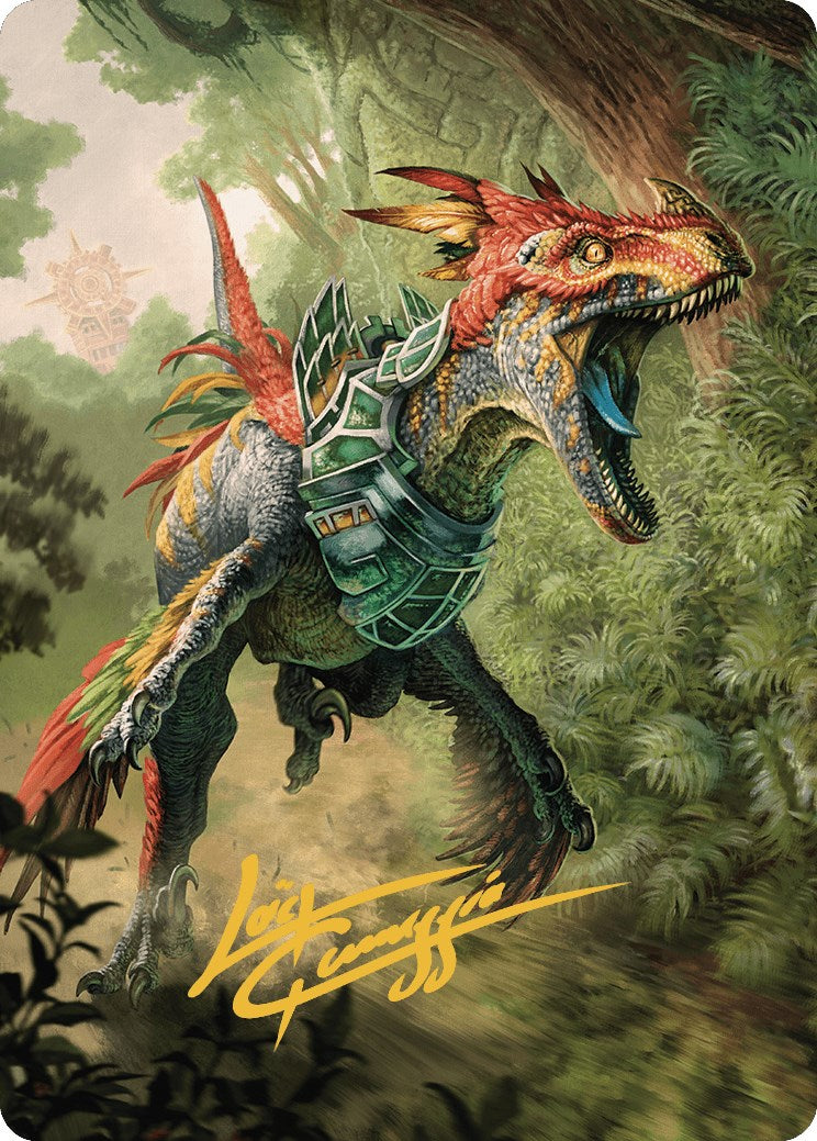 Dinosaur Token Art Card (Gold-Stamped Signature) [The Lost Caverns of Ixalan Art Series] | Rock City Comics