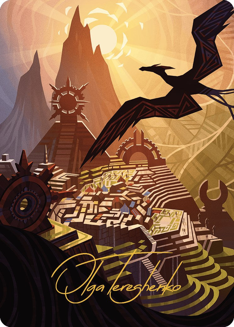 Plains Art Card (Gold-Stamped Signature) [The Lost Caverns of Ixalan Art Series] | Rock City Comics