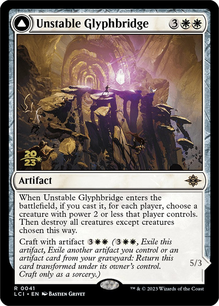 Unstable Glyphbridge // Sandswirl Wanderglyph [The Lost Caverns of Ixalan Prerelease Cards] | Rock City Comics