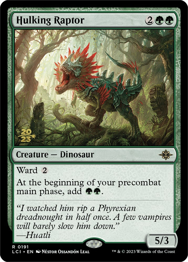 Hulking Raptor [The Lost Caverns of Ixalan Prerelease Cards] | Rock City Comics