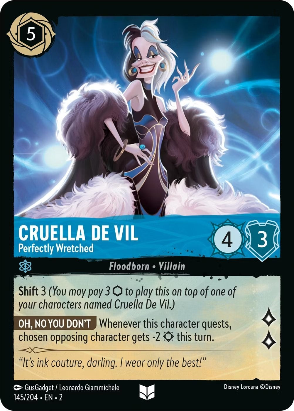 Cruella De Vil - Perfectly Wretched (145/204) [Rise of the Floodborn] | Rock City Comics