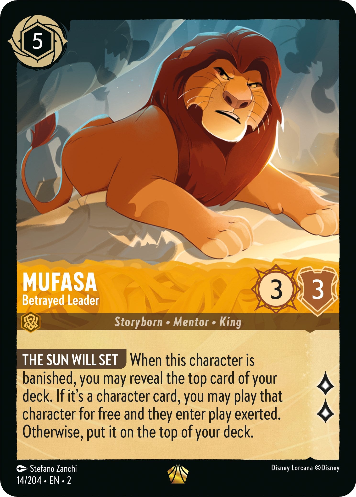 Mufasa - Betrayed Leader (14/204) [Rise of the Floodborn] | Rock City Comics