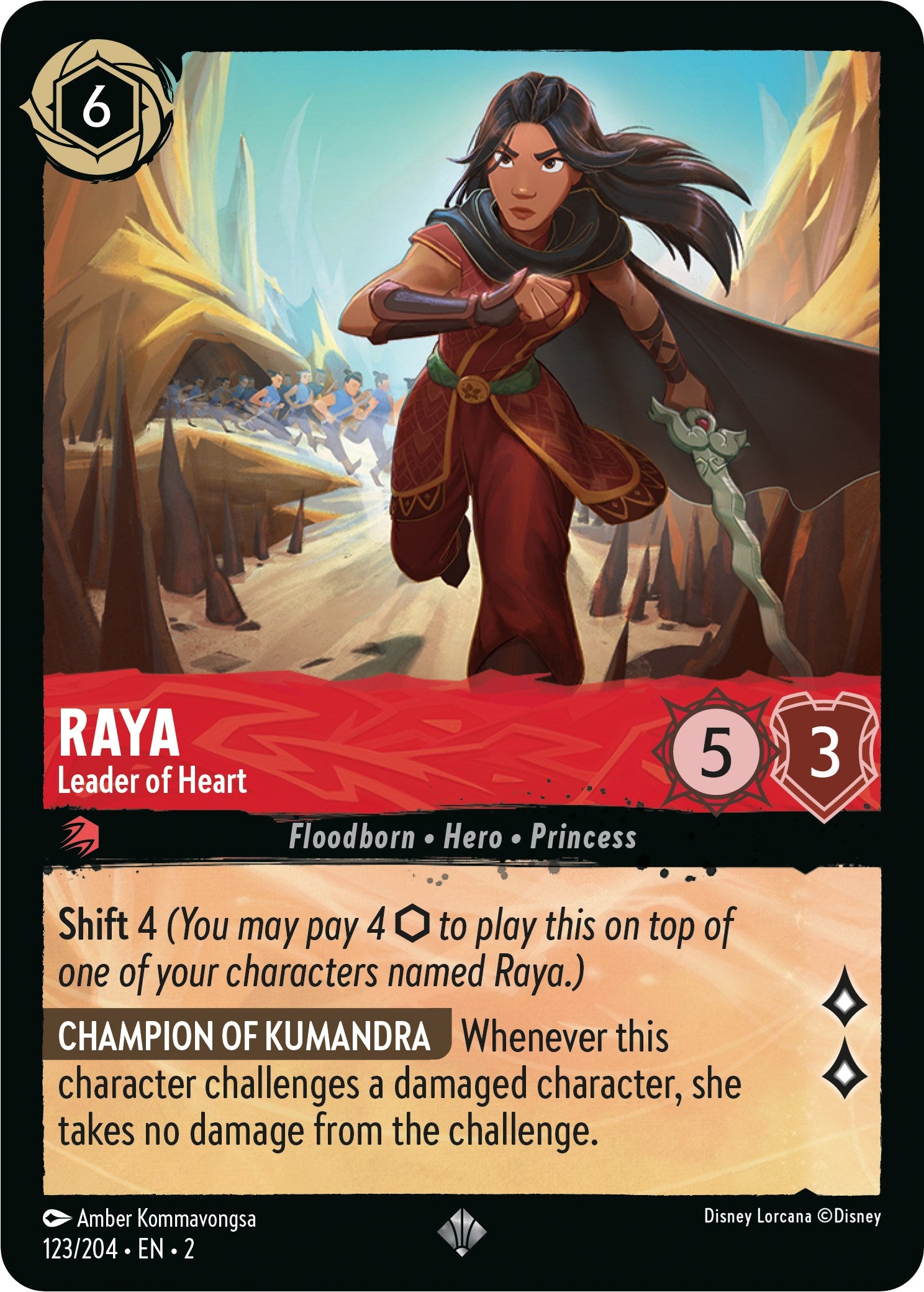 Raya - Leader of Heart (123/204) [Rise of the Floodborn] | Rock City Comics