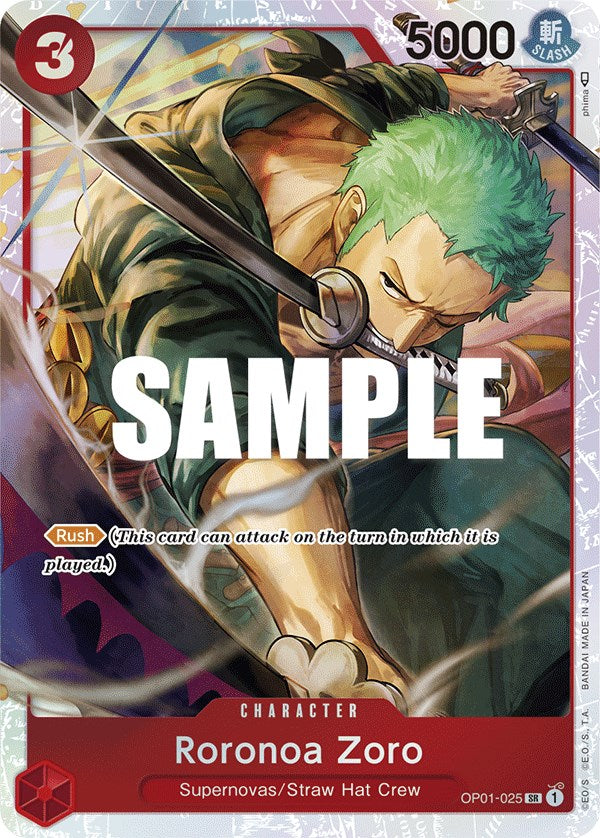 Roronoa Zoro (OP01-025) (Ultra Deck: The Three Captains) [One Piece Promotion Cards] | Rock City Comics