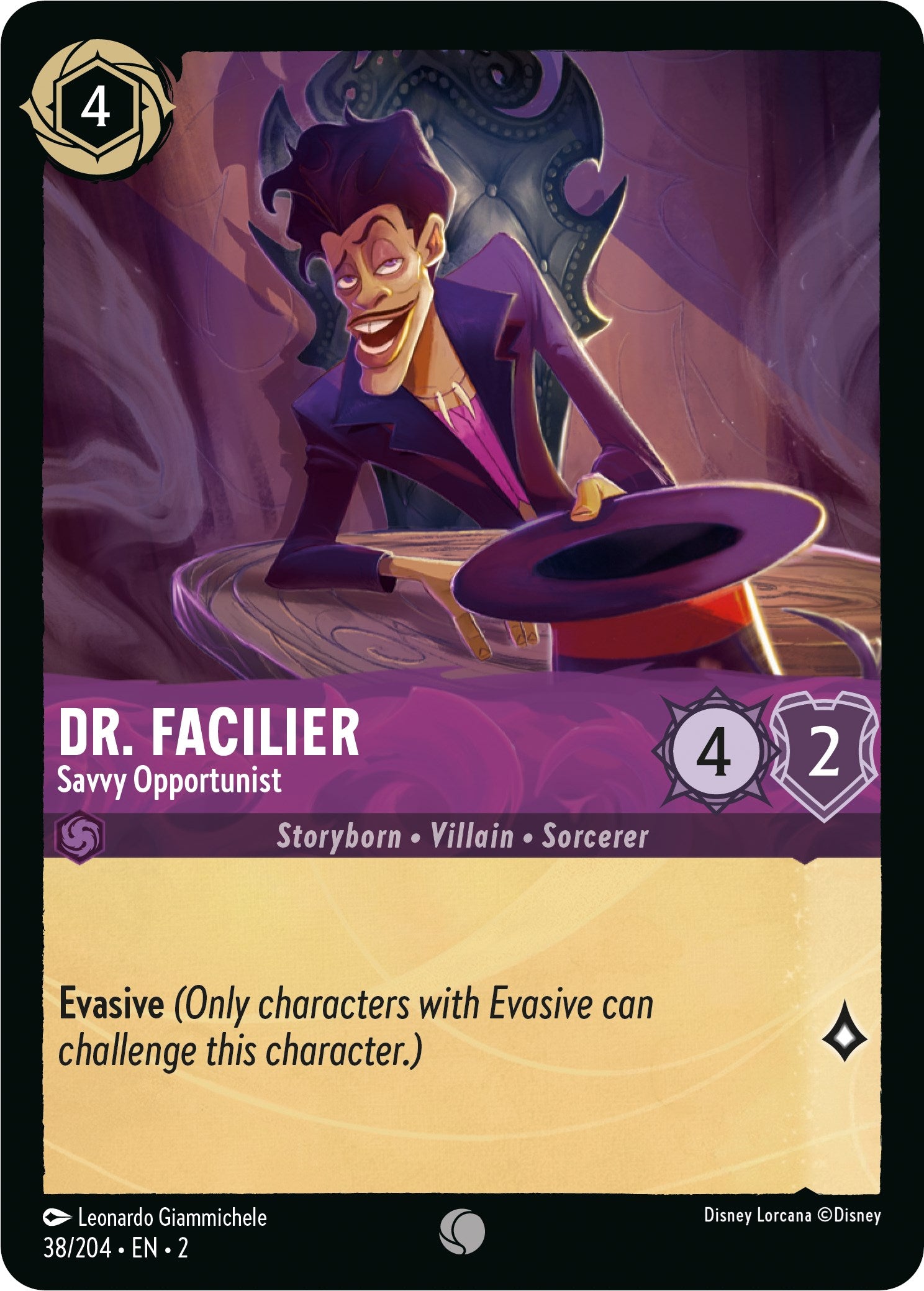 Dr. Facilier - Savvy Opportunist (38/204) [Rise of the Floodborn] | Rock City Comics