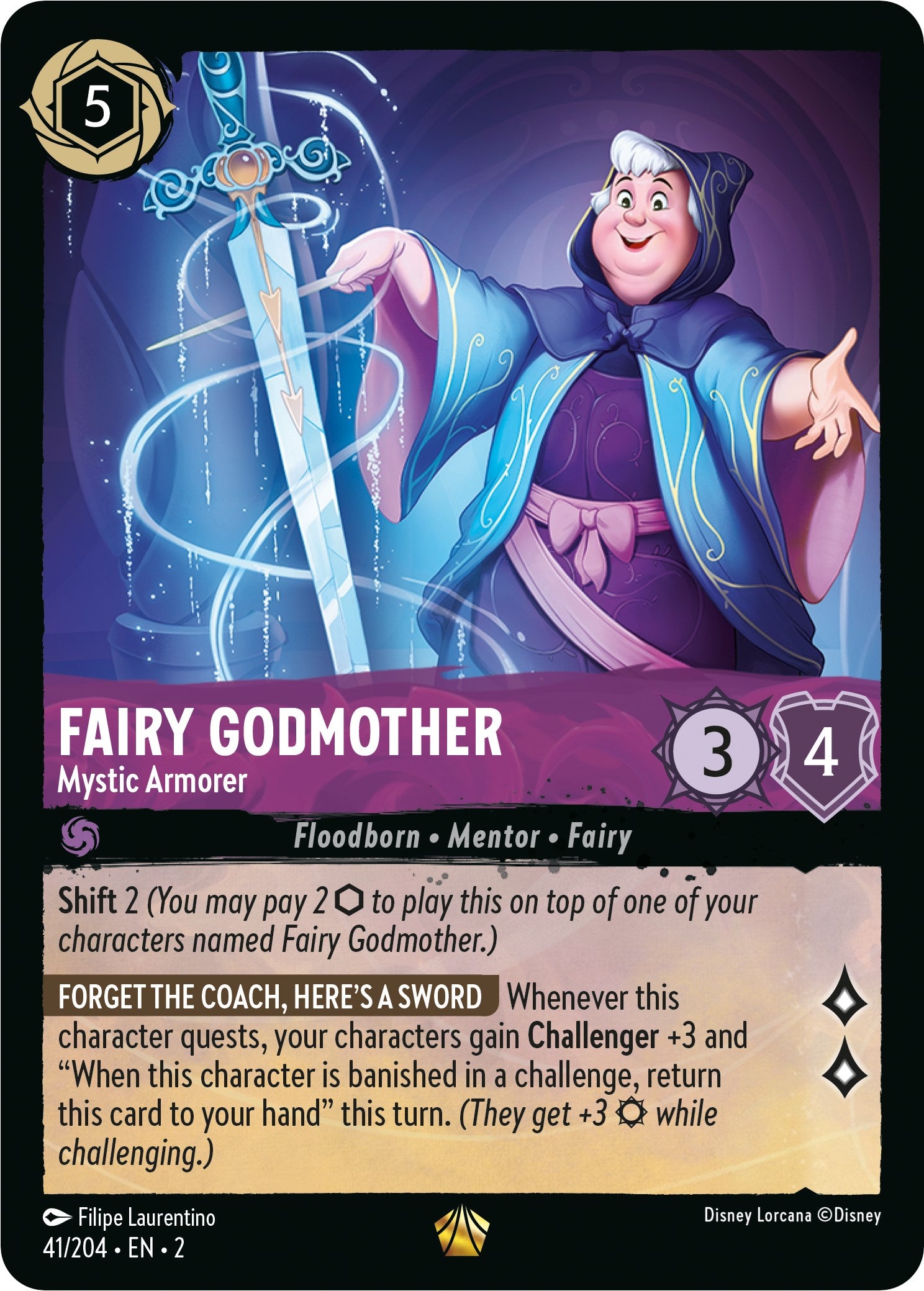 Fairy Godmother - Mystic Armorer (41/204) [Rise of the Floodborn] | Rock City Comics