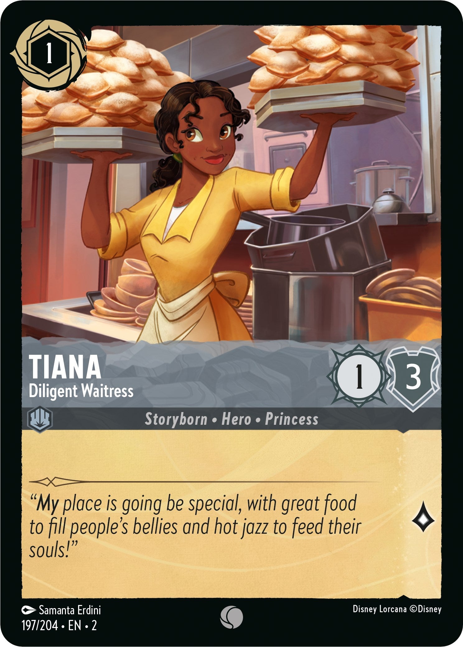 Tiana - Diligent Waitress (197/204) [Rise of the Floodborn] | Rock City Comics
