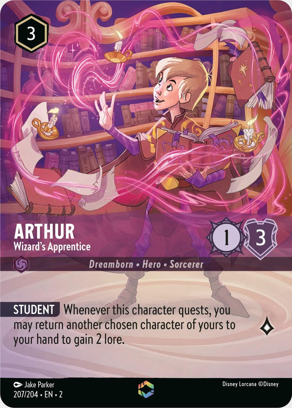 Arthur - Wizard's Apprentice (Enchanted) (207/204) [Rise of the Floodborn] | Rock City Comics
