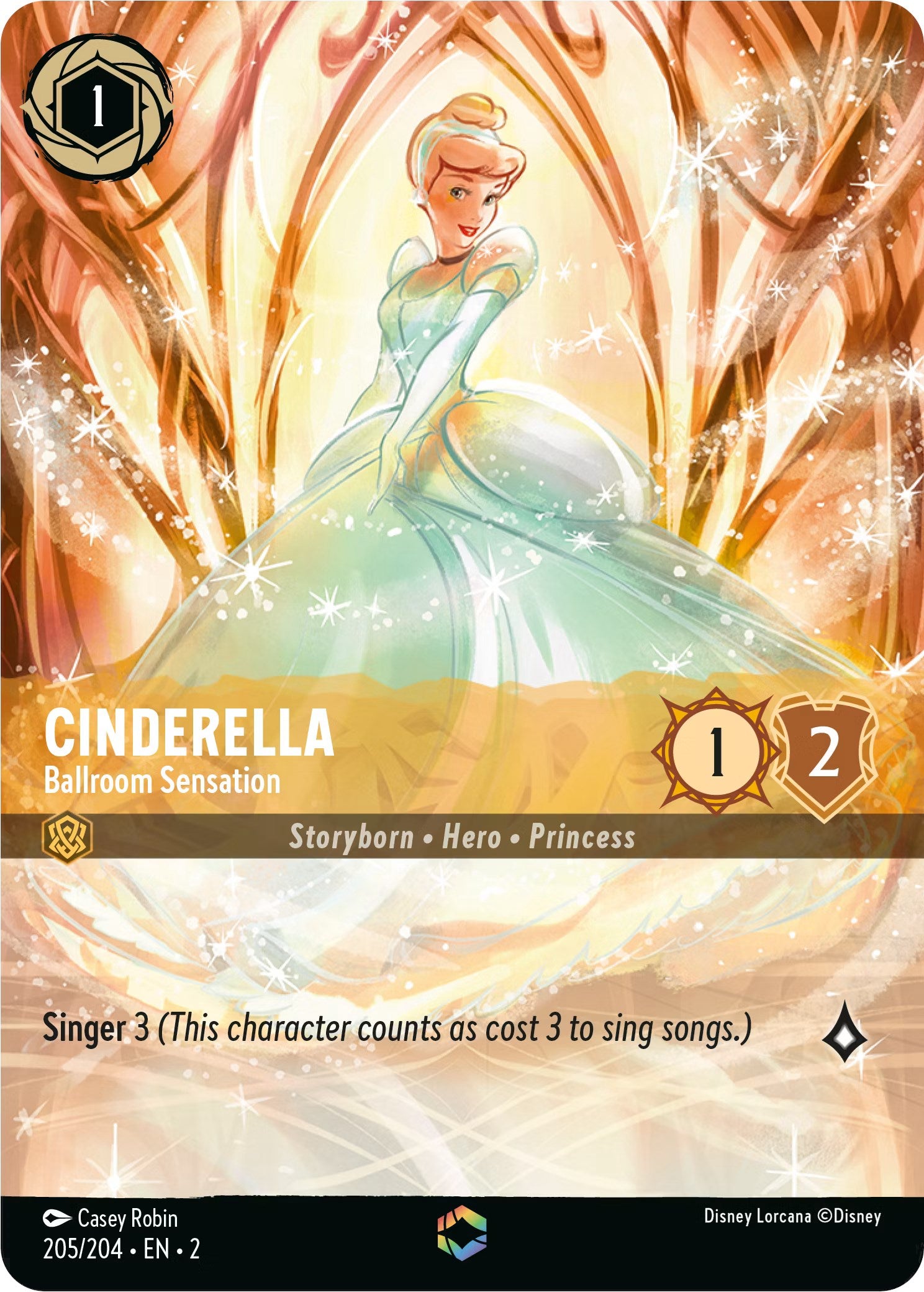 Cinderella - Ballroom Sensation (Enchanted) (205/204) [Rise of the Floodborn] | Rock City Comics