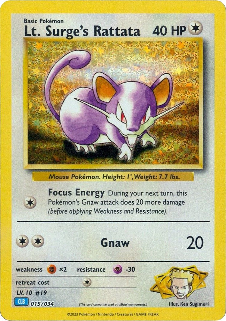 Lt. Surge's Rattata [Trading Card Game Classic] | Rock City Comics