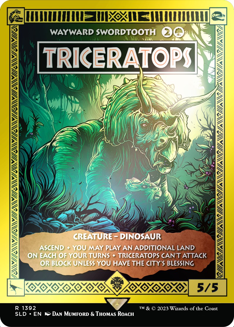 Triceratops - Wayward Swordtooth (Rainbow Foil) [Secret Lair Drop Series] | Rock City Comics