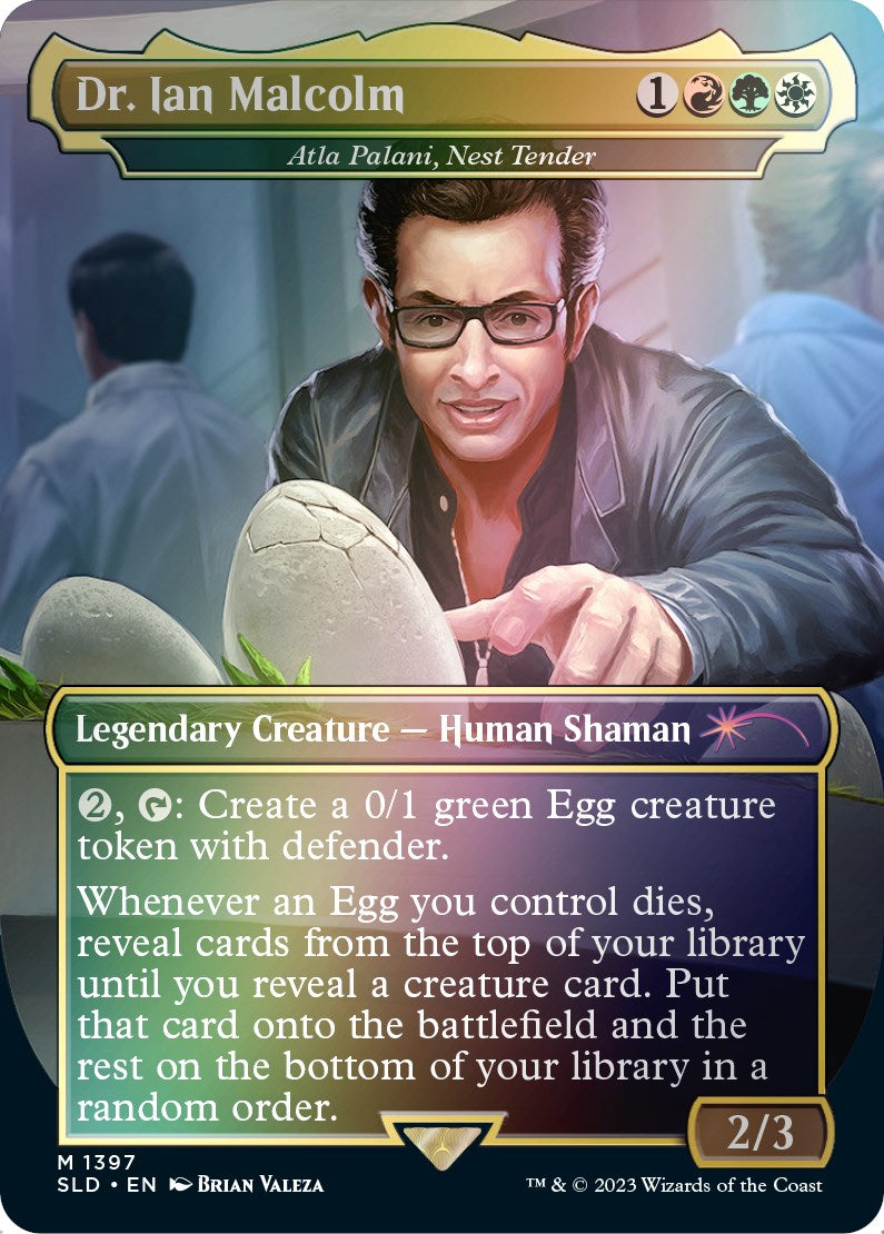 Dr. Ian Malcolm - Atla Palani, Nest Tender (Rainbow Foil) [Secret Lair Drop Series] | Rock City Comics