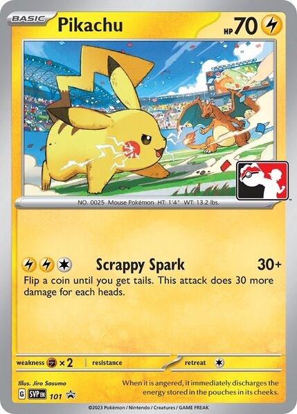 Pikachu (101) (Play Pokemon Promo) [League & Championship Cards] | Rock City Comics