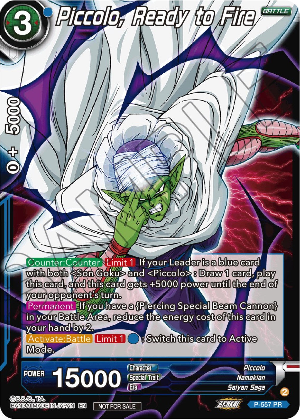 Piccolo, Ready to Fire (Zenkai Series Tournament Pack Vol.6) (P-557) [Tournament Promotion Cards] | Rock City Comics