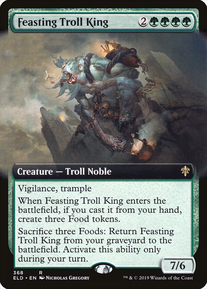 Feasting Troll King (Extended Art) [Throne of Eldraine] | Rock City Comics