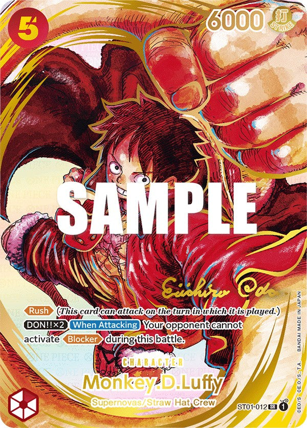 Monkey.D.Luffy (Alternate Art) (Gold-Stamped Signature) [Starter Deck: Straw Hat Crew] | Rock City Comics