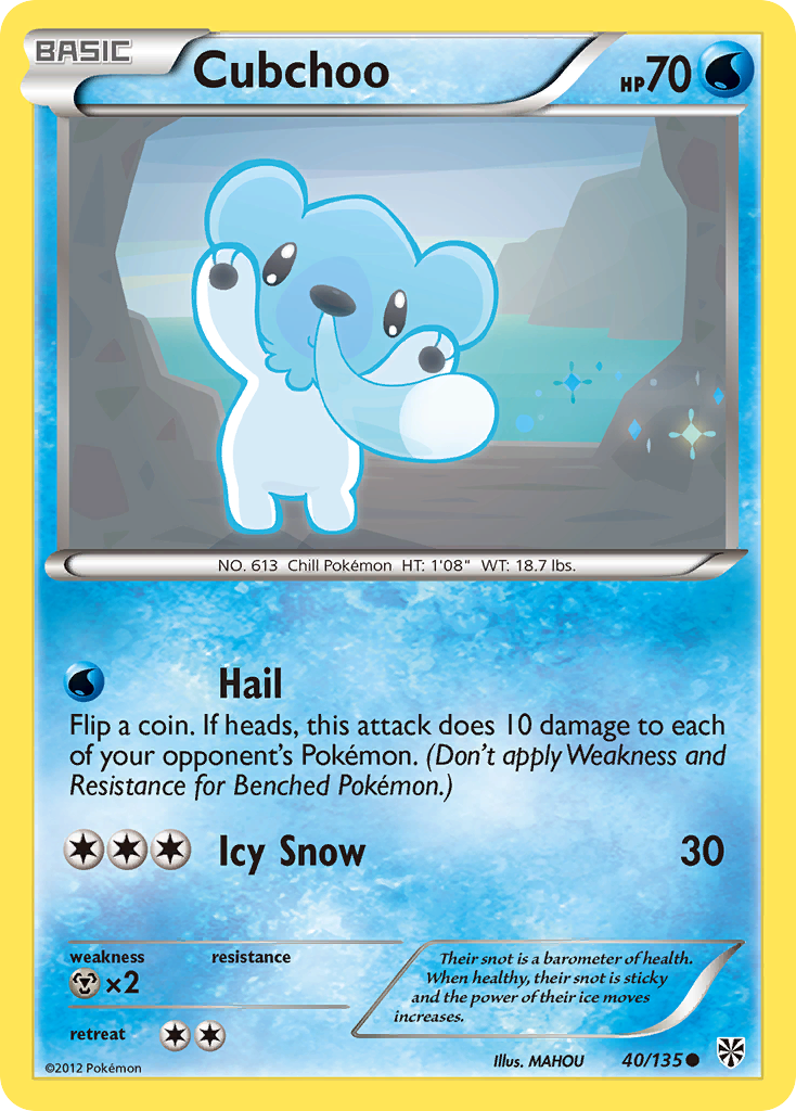 Cubchoo (40/135) [Black & White: Plasma Storm] | Rock City Comics