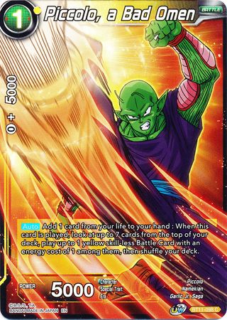 Piccolo, a Bad Omen (BT11-098) [Vermilion Bloodline 2nd Edition] | Rock City Comics