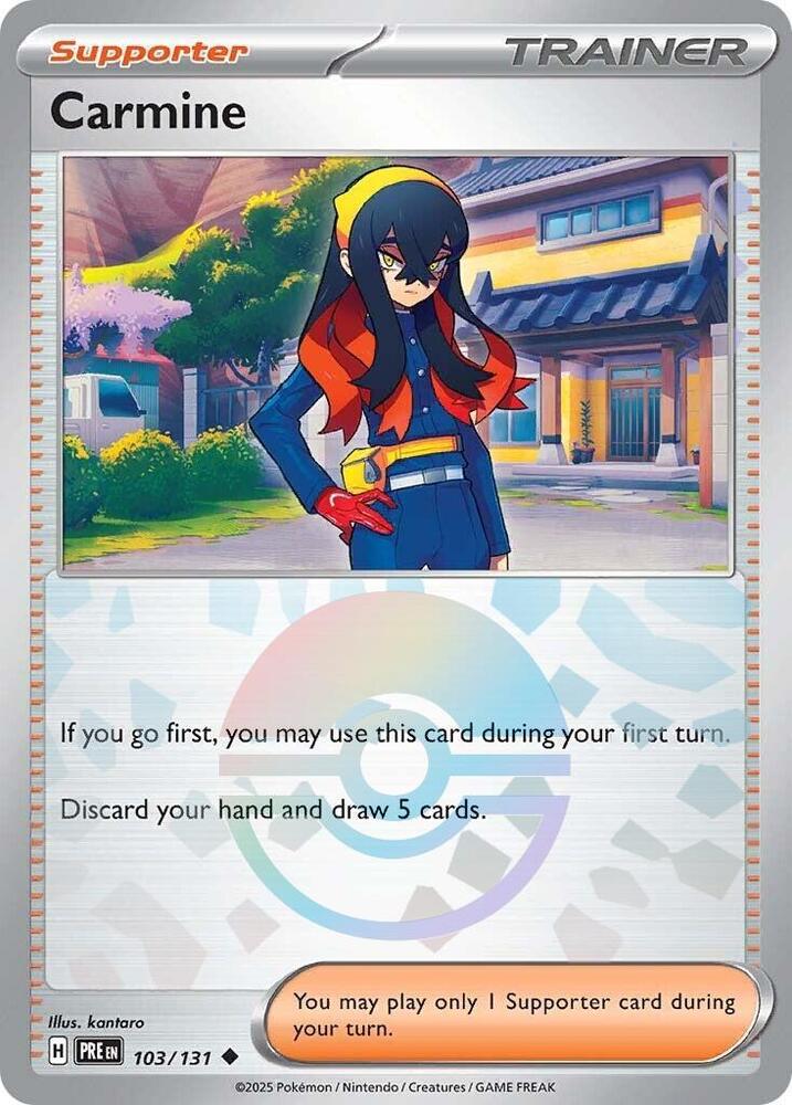 Carmine (103/131) (Poke Ball Pattern) [Scarlet & Violet: Prismatic Evolutions] | Rock City Comics