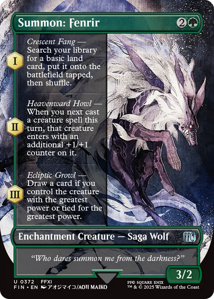 Summon: Fenrir (Borderless) [FINAL FANTASY] | Rock City Comics