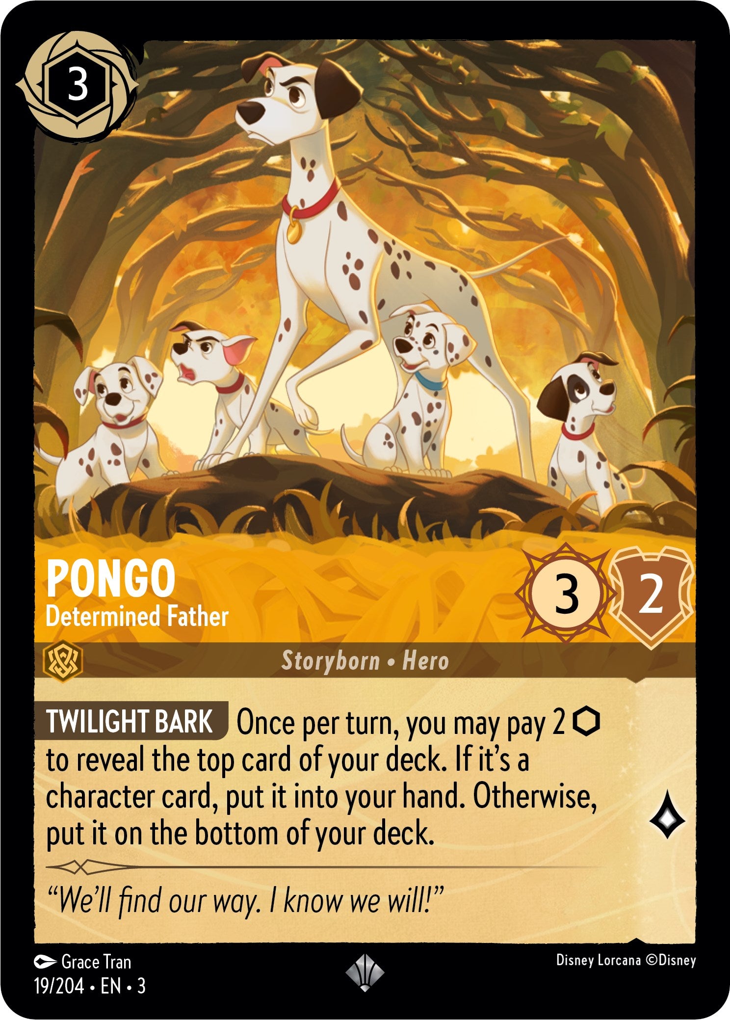 Pongo - Determined Father (19/204) [Into the Inklands] | Rock City Comics