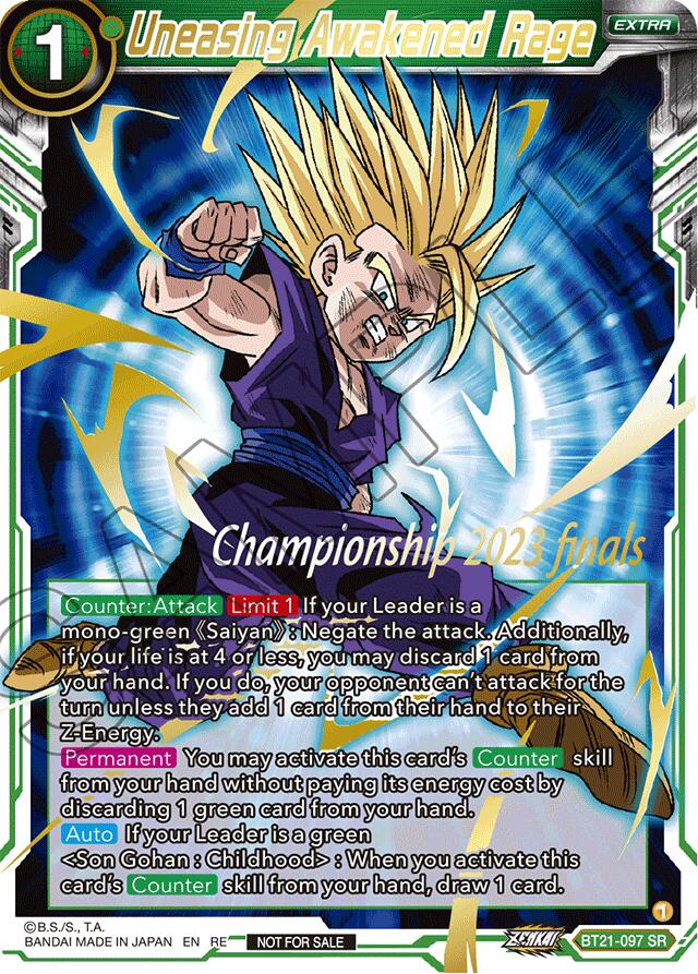 Uneasing Awakened Rage (2023 Championship Finals Celebration Pack Deluxe Set) (BT21-097) [Tournament Promotion Cards] | Rock City Comics